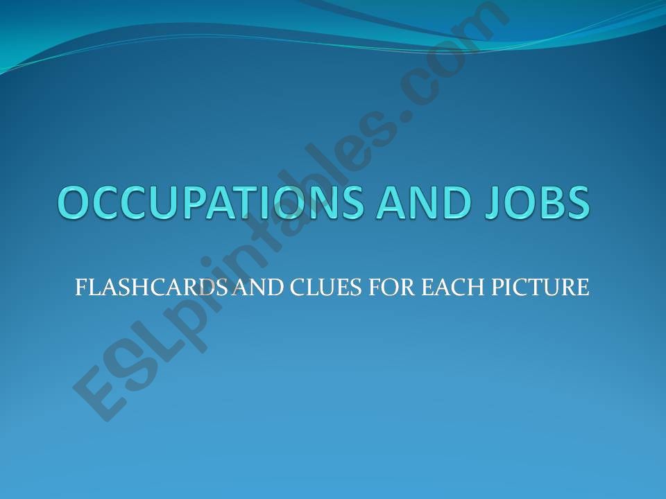 Occupations Flashcards Game powerpoint