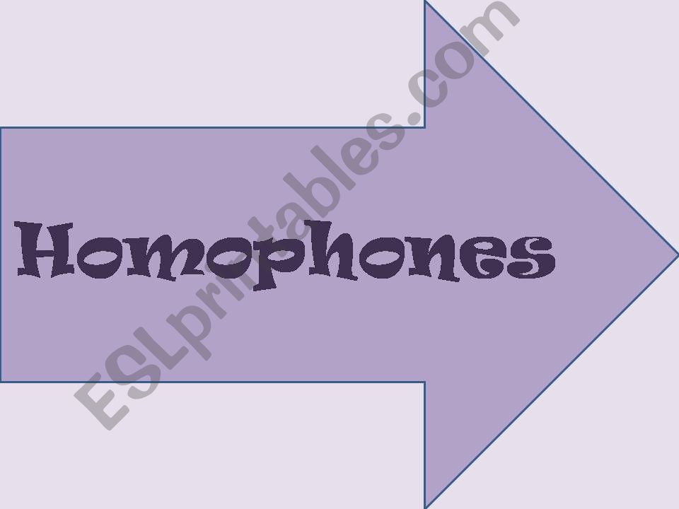 HOMOPHONES powerpoint