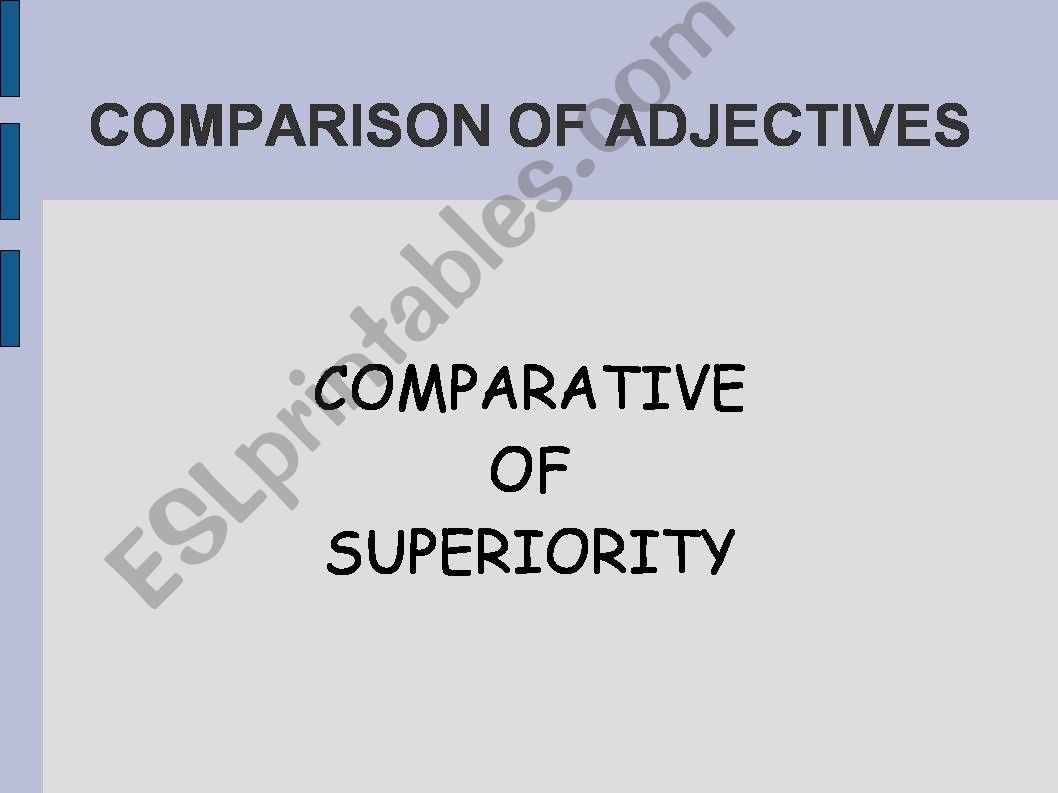 teaching comparison in adjectives