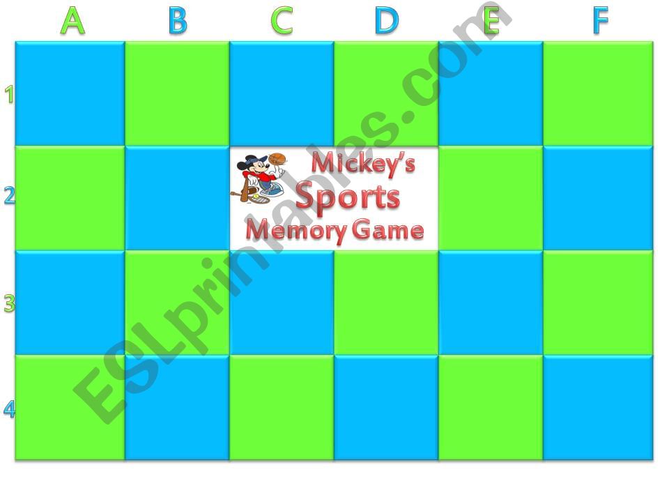 Mickeys Sports Memory Game powerpoint