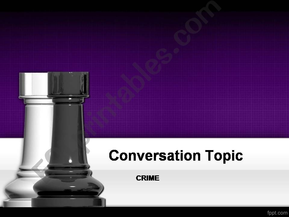 Conversation Topic - Crime powerpoint