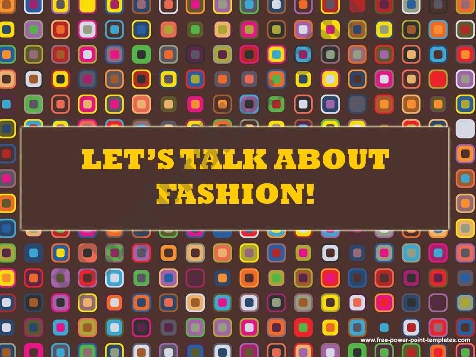 Clothes and fashion powerpoint