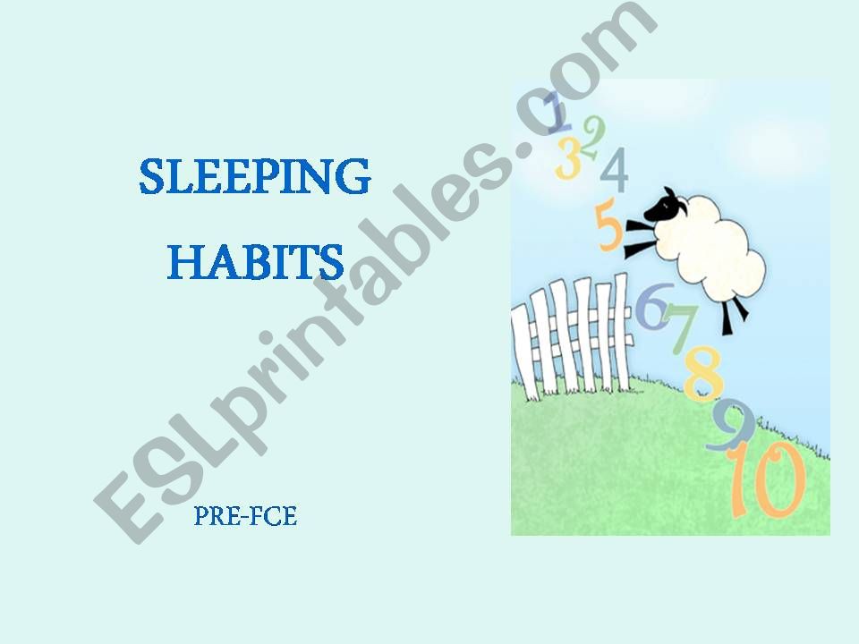 Sleeping habits powerpoint