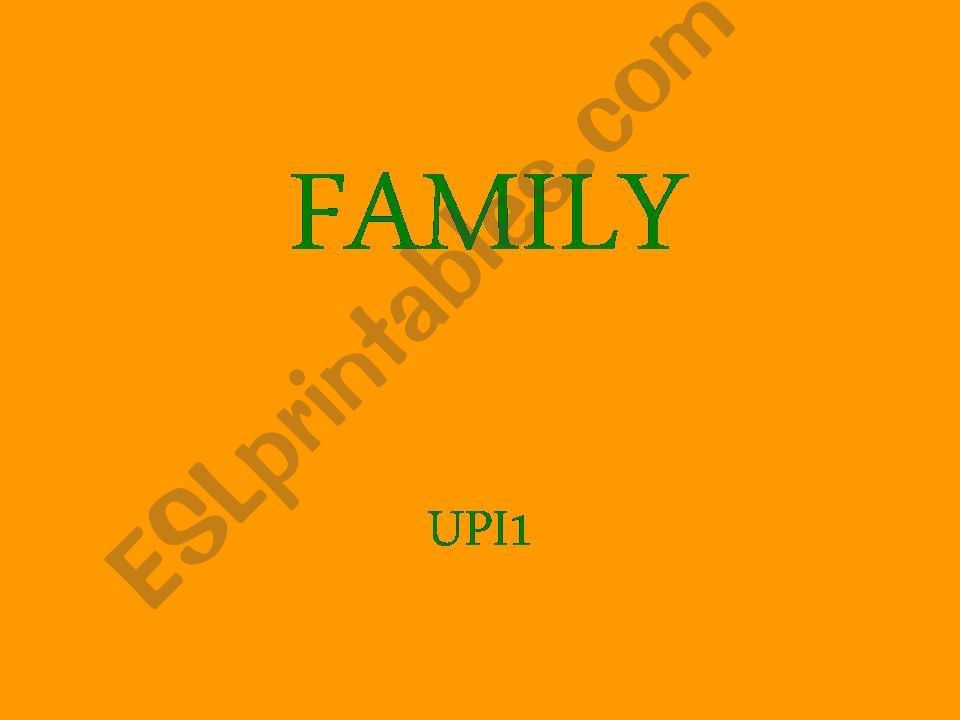 Lets talk about our family! powerpoint
