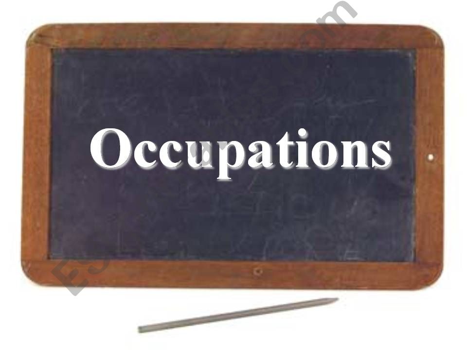 Occupation powerpoint