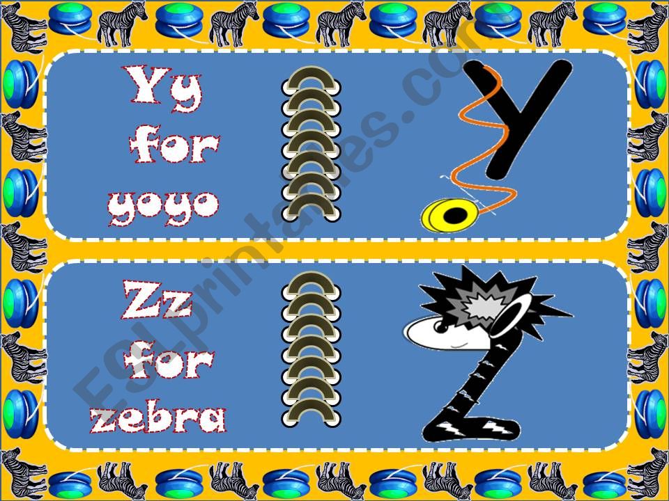 Y-Z Alphabet crafts powerpoint