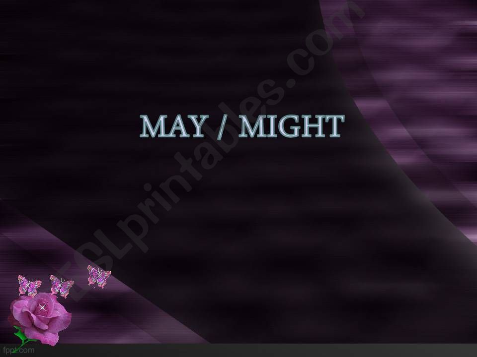 May - Might (Possibility) powerpoint
