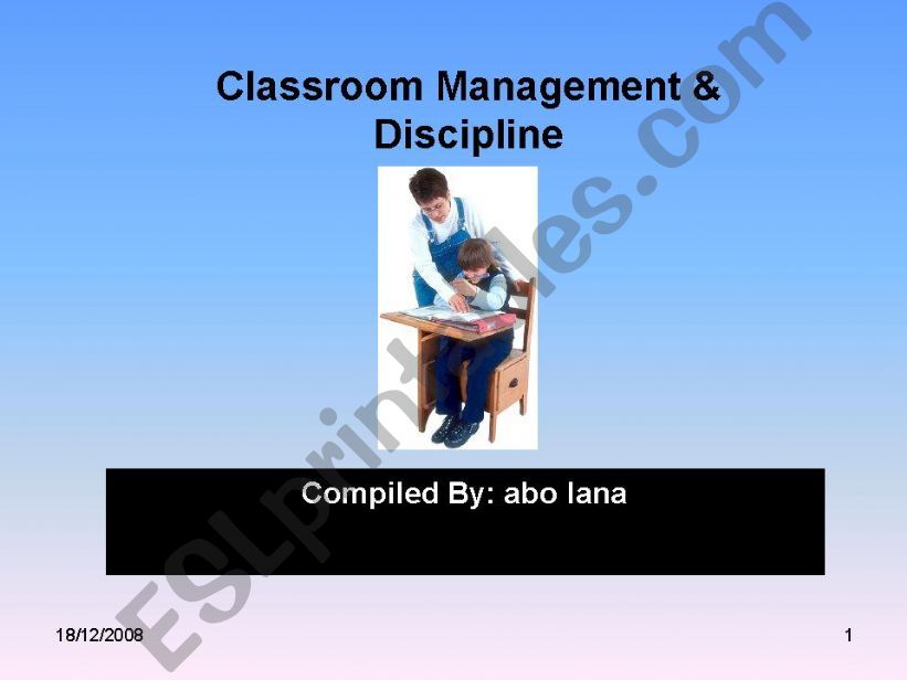 ESL English PowerPoints Classroom Management And Discipline