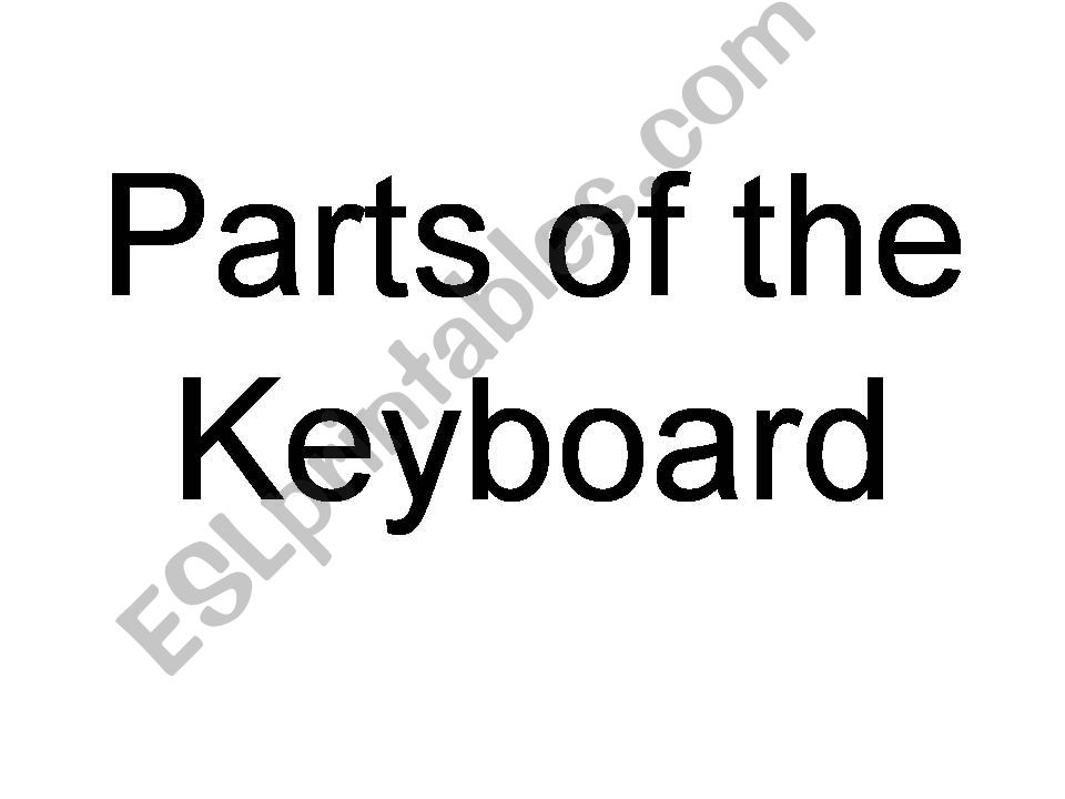 Parts of the Keyboard powerpoint