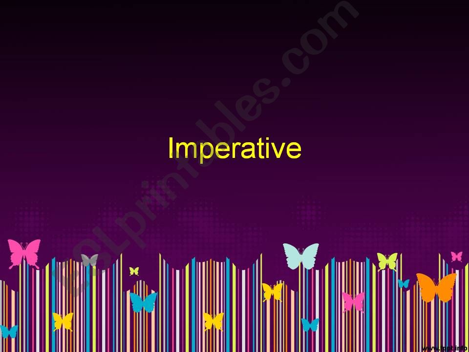 The imperative powerpoint
