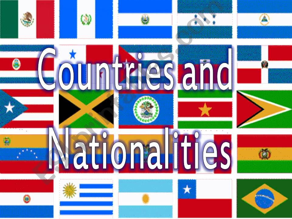 Countries and Nationalities powerpoint