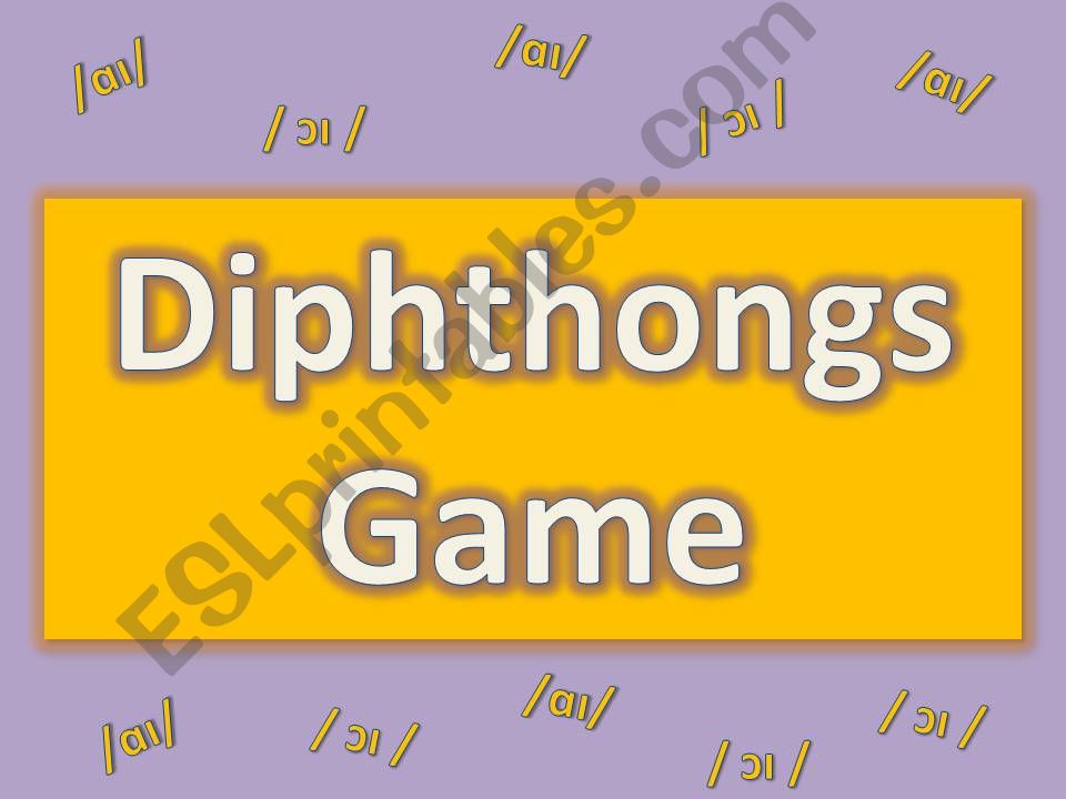 Diphthongs Phonemes Games :)) powerpoint