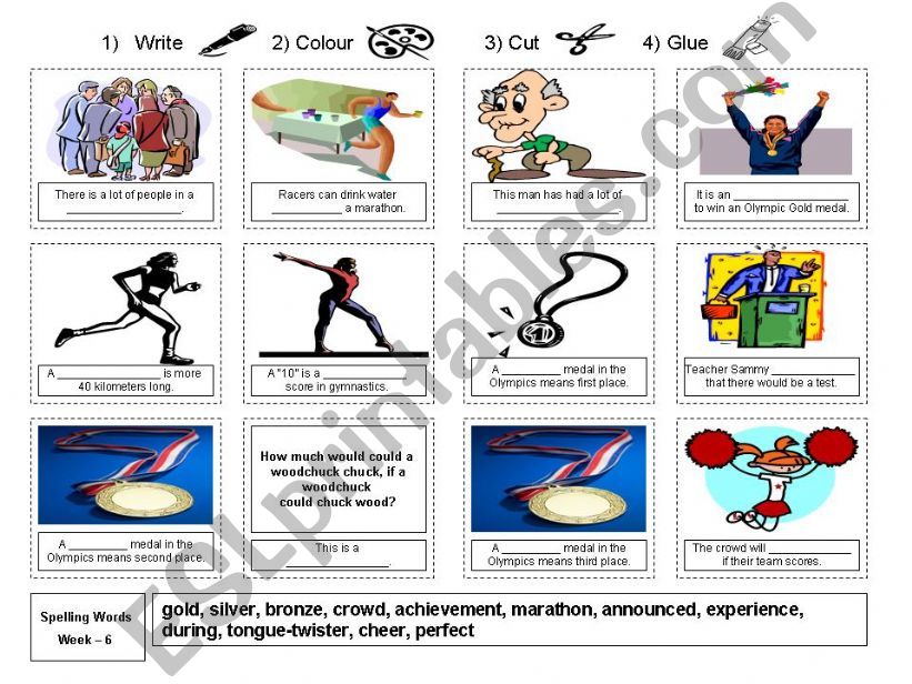 Olympics Spelling Words powerpoint