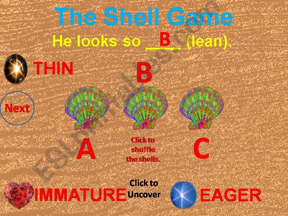 Synonyms Shell Game powerpoint
