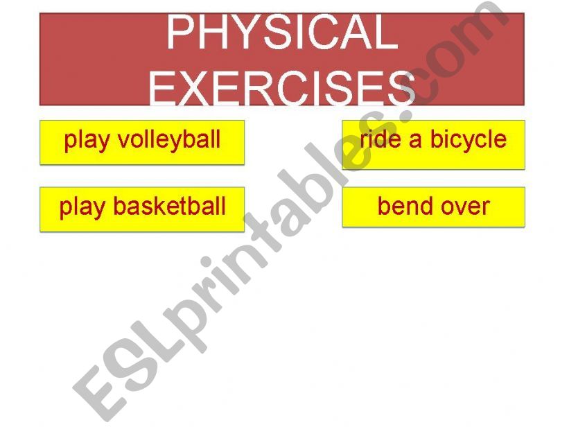 PHYSICAL EXERCISES (1) powerpoint