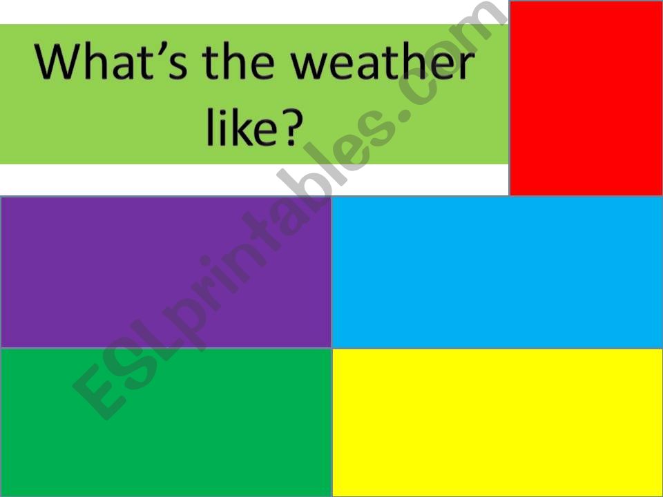 GESE Trinity 3 Preparation Question and Answer Game - Weather
