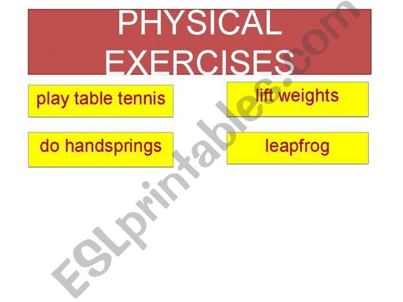 PHYSICAL EXERCISES (2) powerpoint