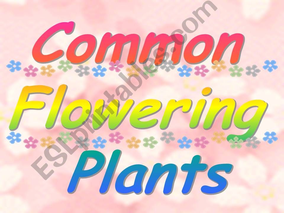 Common Flowering Plants powerpoint