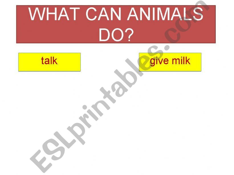(PART 1)WHAT CAN ANIMALS DO? powerpoint