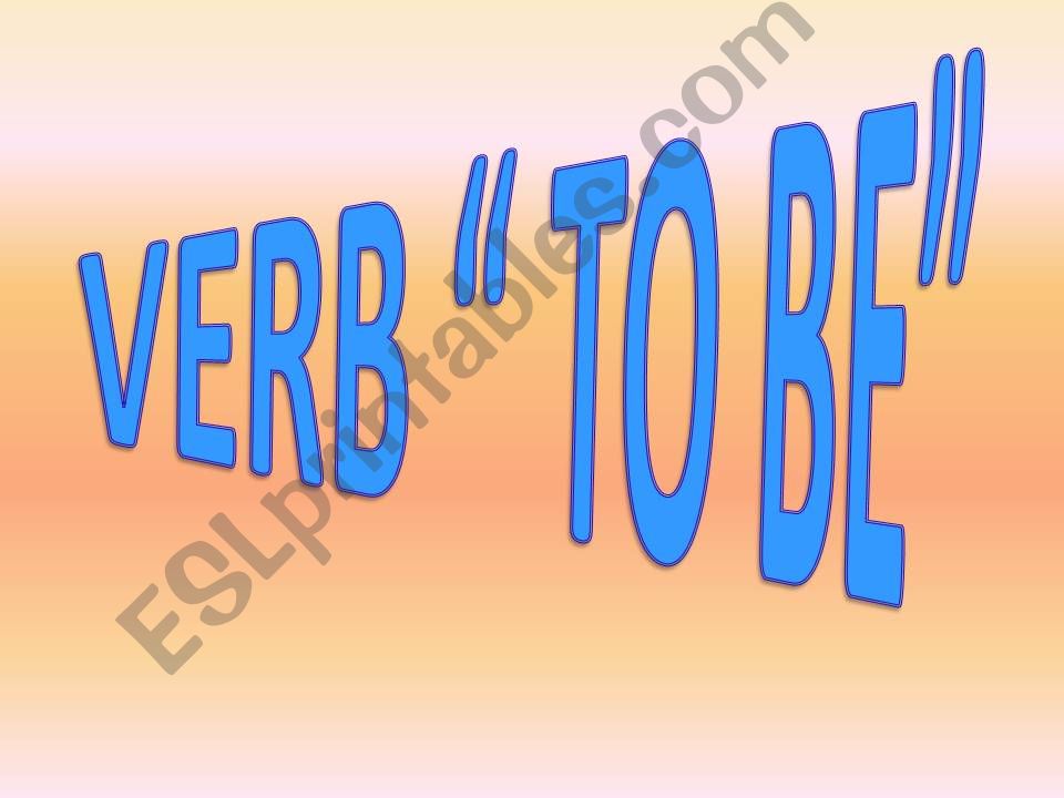 verb to be power point powerpoint
