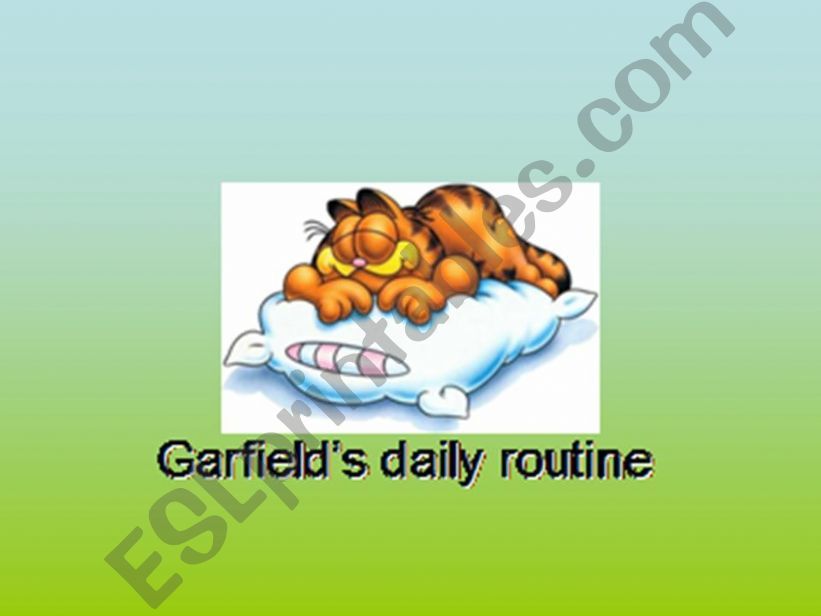 Daily routine-Garfields daily routine 1