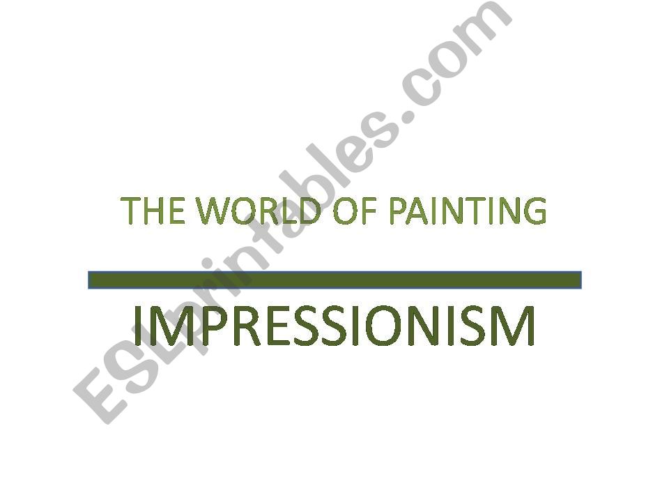 Impressionism powerpoint