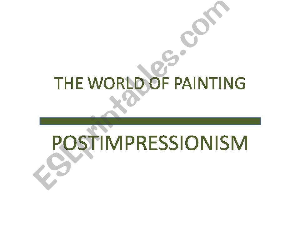 Postimpressioniism powerpoint
