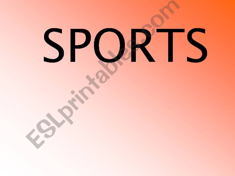 Sports powerpoint