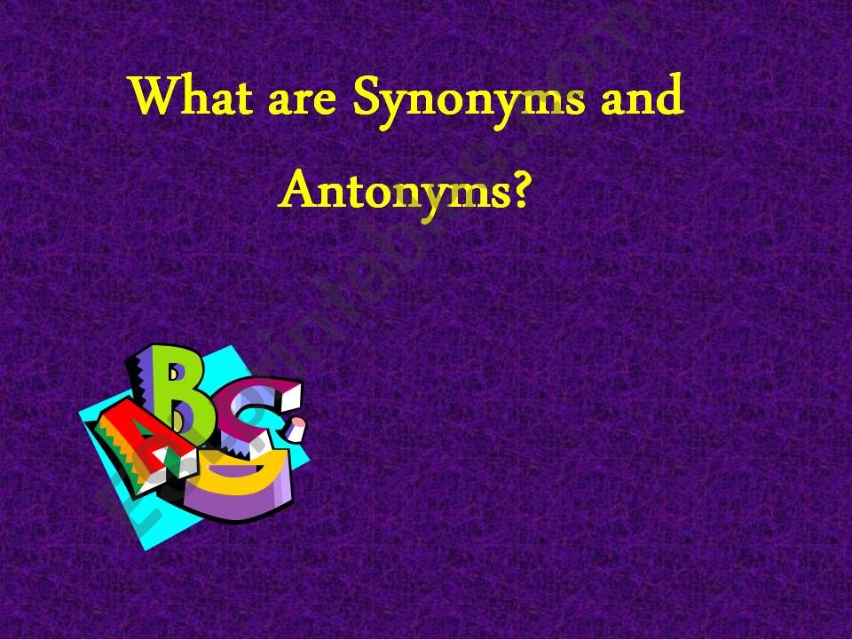 Synonym powerpoint