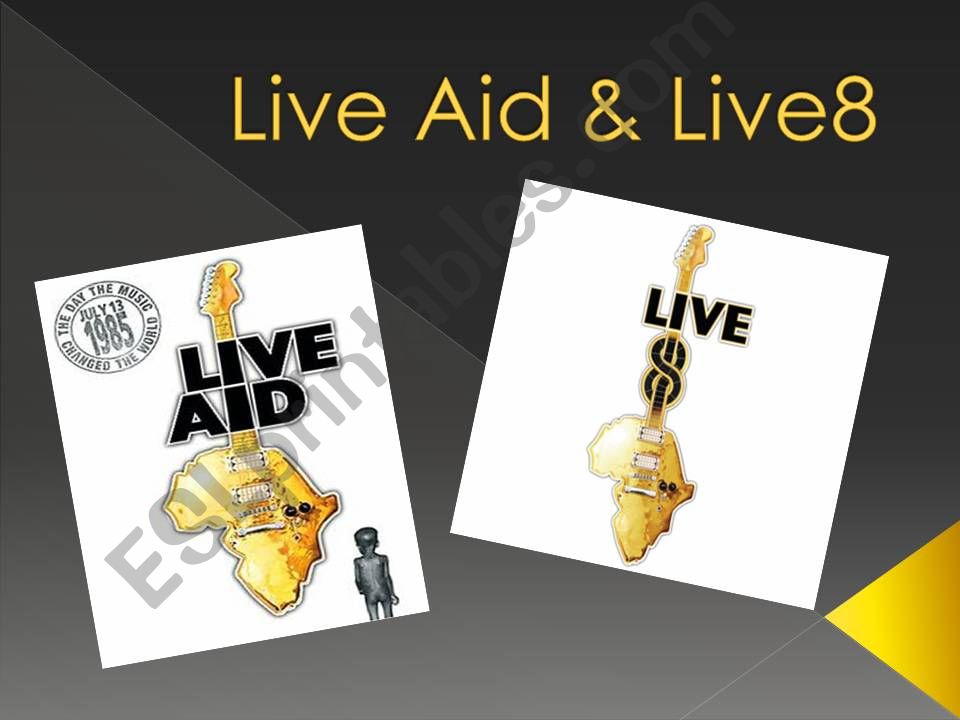 LIVE AID AND LIVE8 powerpoint