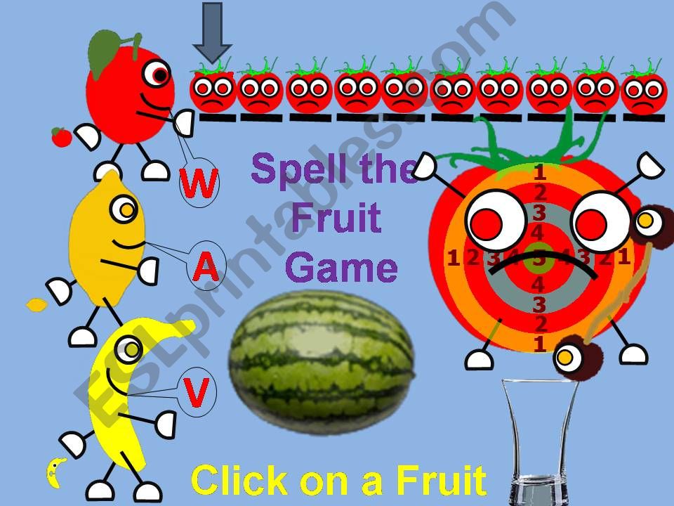 Spell the Fruit and Fill the Glass Watermelon