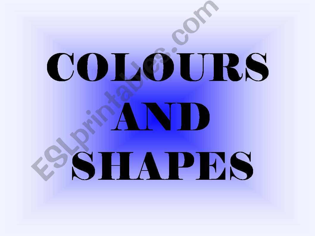 Colours and shapes powerpoint