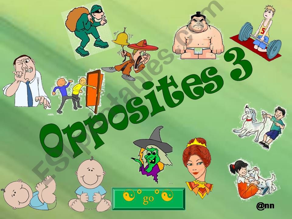 WHICH OPPOSITES DO YOU RECOGNIZE? 3 PART 1/