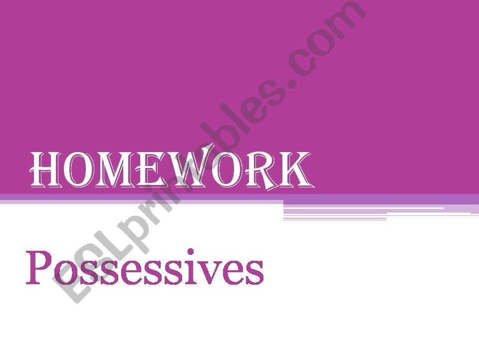 Possessives powerpoint