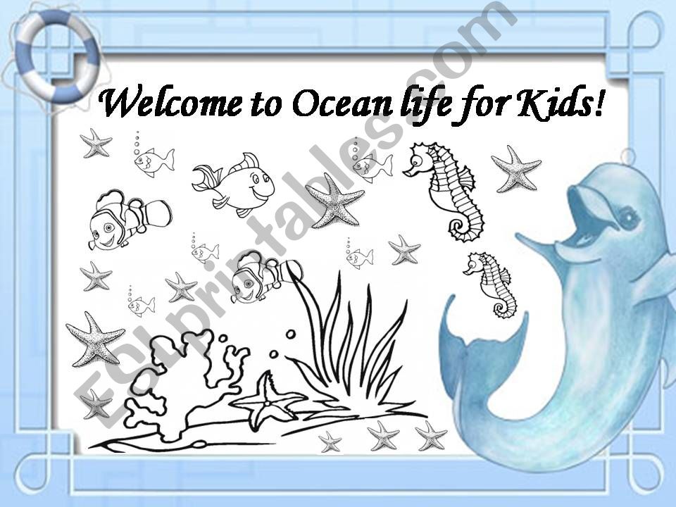 Ocean Life for kids powerpoint