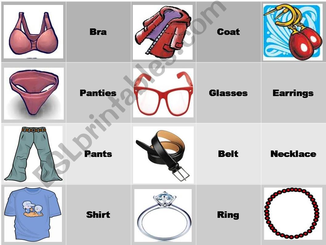 clothes memory powerpoint