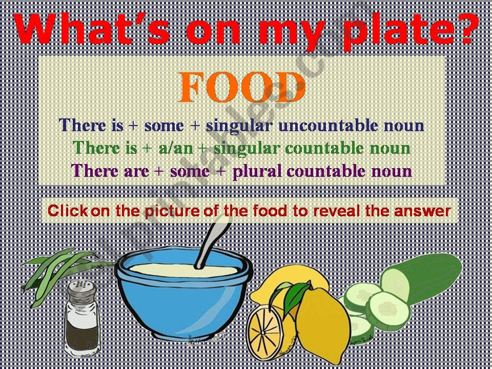 There is some..., There aresome ... + Food Vocabulary 1/4