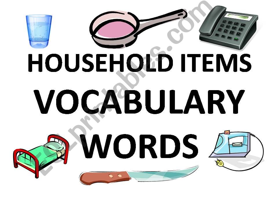 Household Items (vocabulary builder)