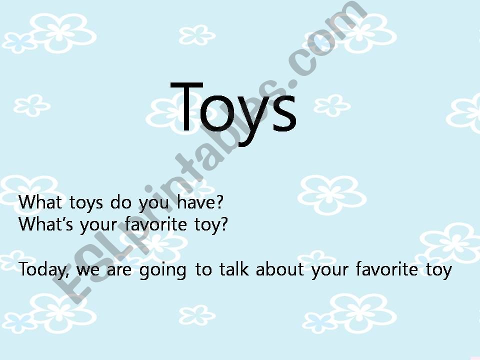 Toys word part1 powerpoint