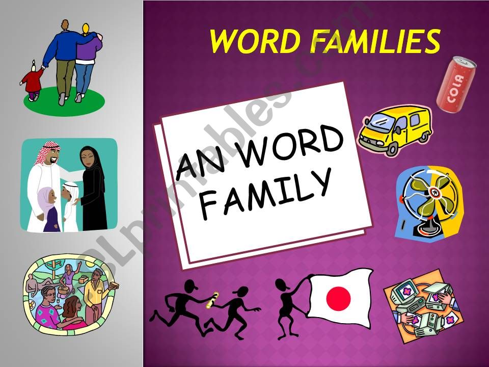 AN WORD FAMILY POWERPOINT powerpoint