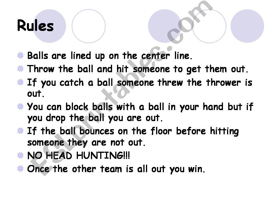 Dodgeball Rules
