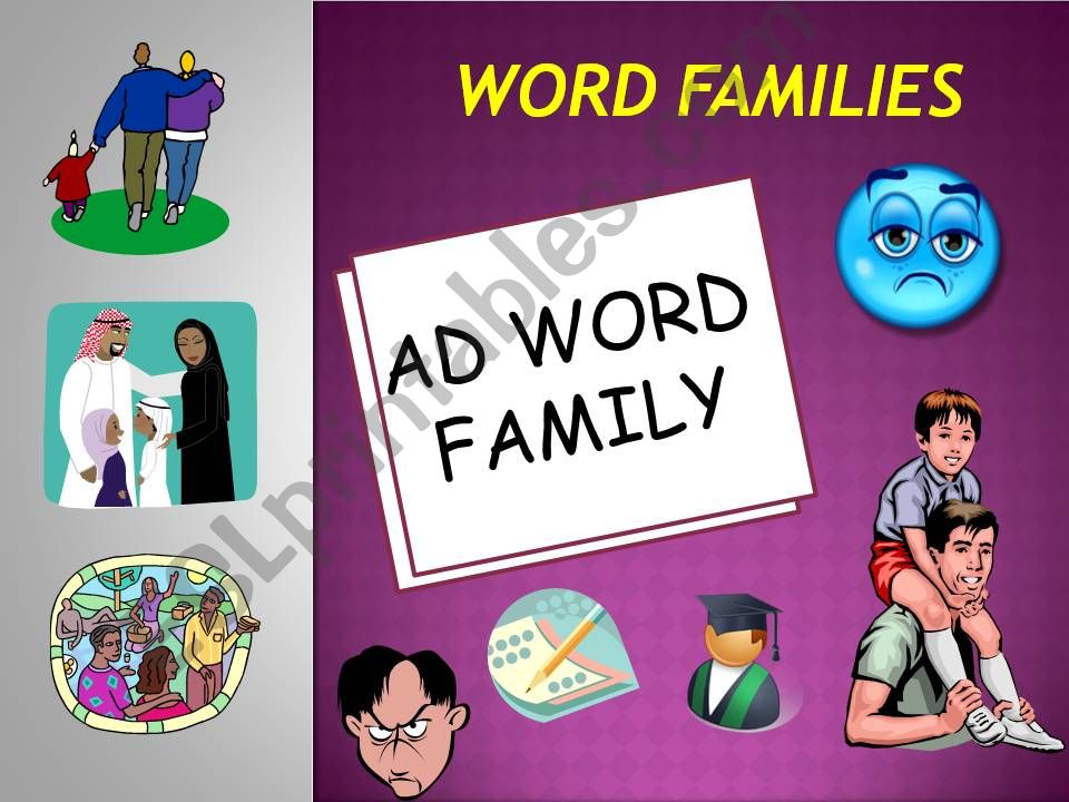 AD WORD FAMILY POWERPOINT powerpoint