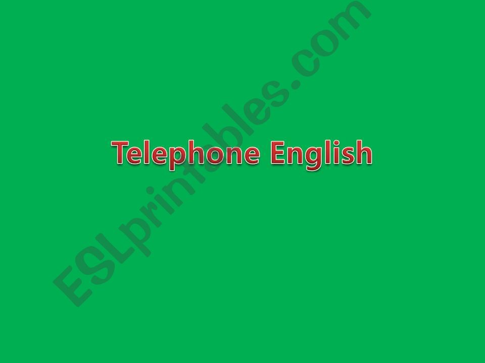 Telephone English powerpoint