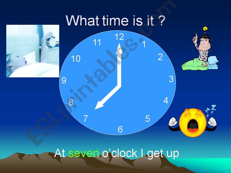 What time is it  (+ time related activities) 