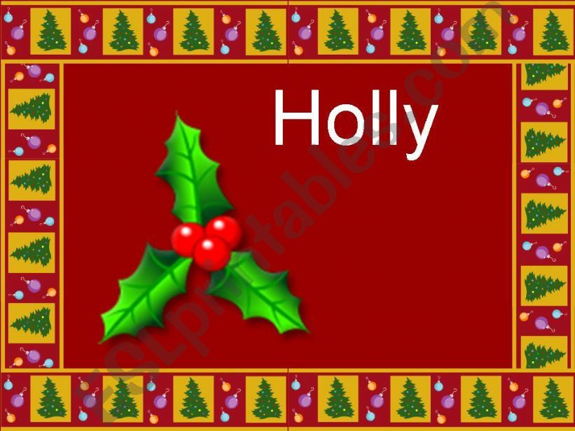 Christmas Vocabulary Part 2 powerpoint