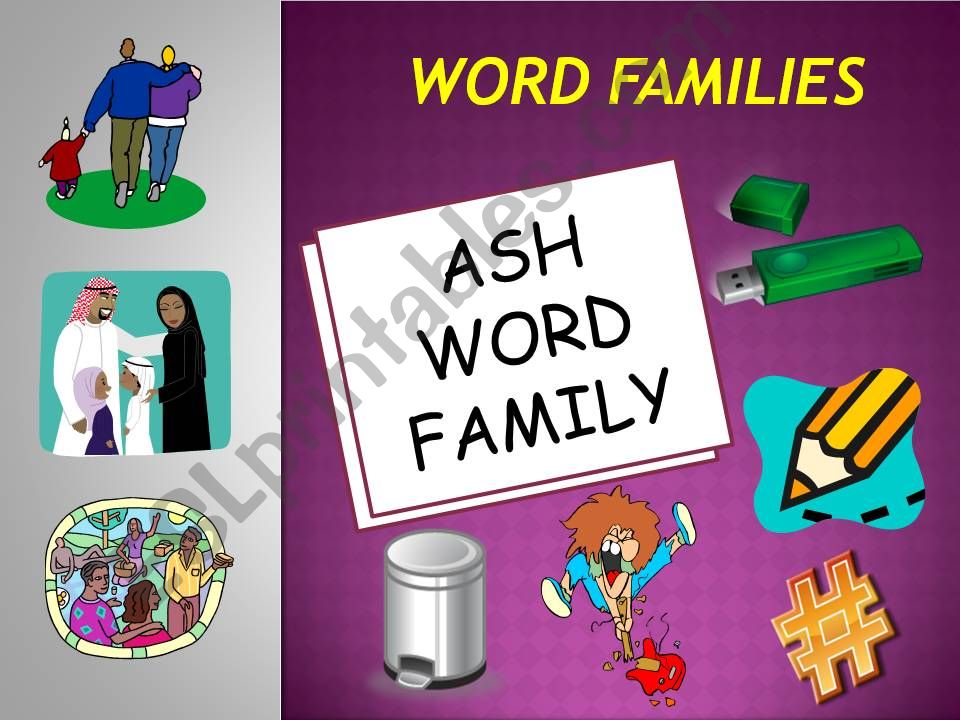 ASH WORD FAMILY POWERPOINT powerpoint