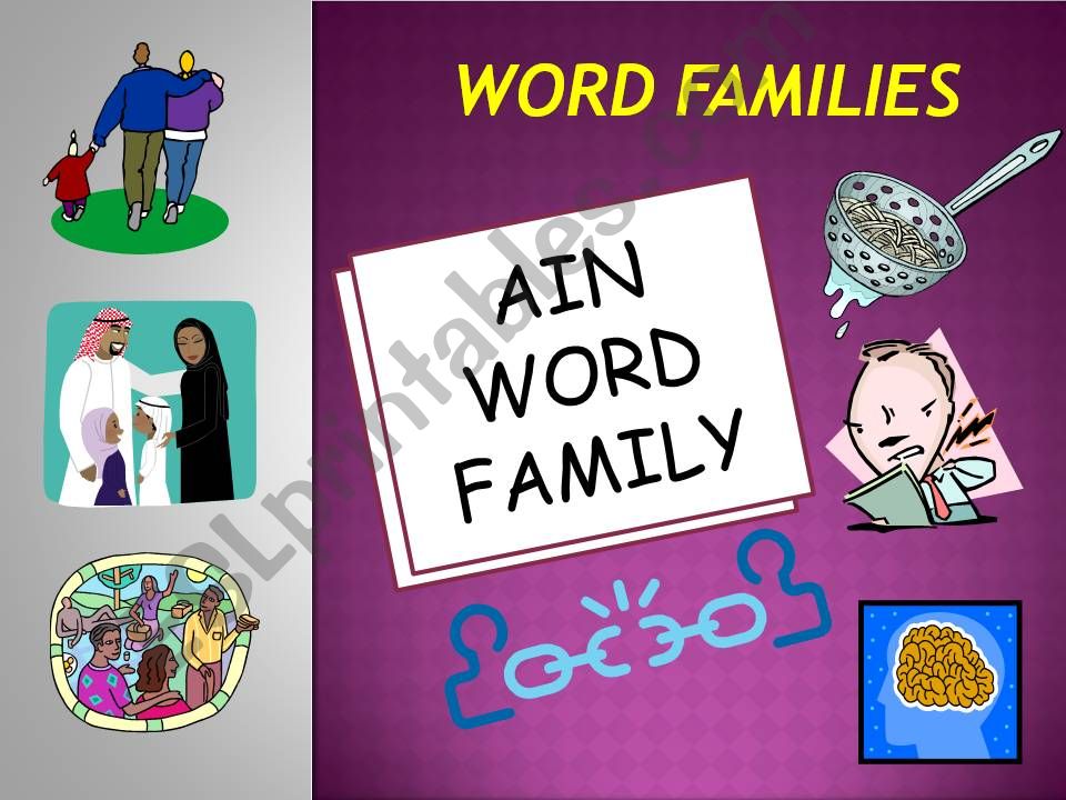 AIN WORD FAMILY POWERPOINT powerpoint