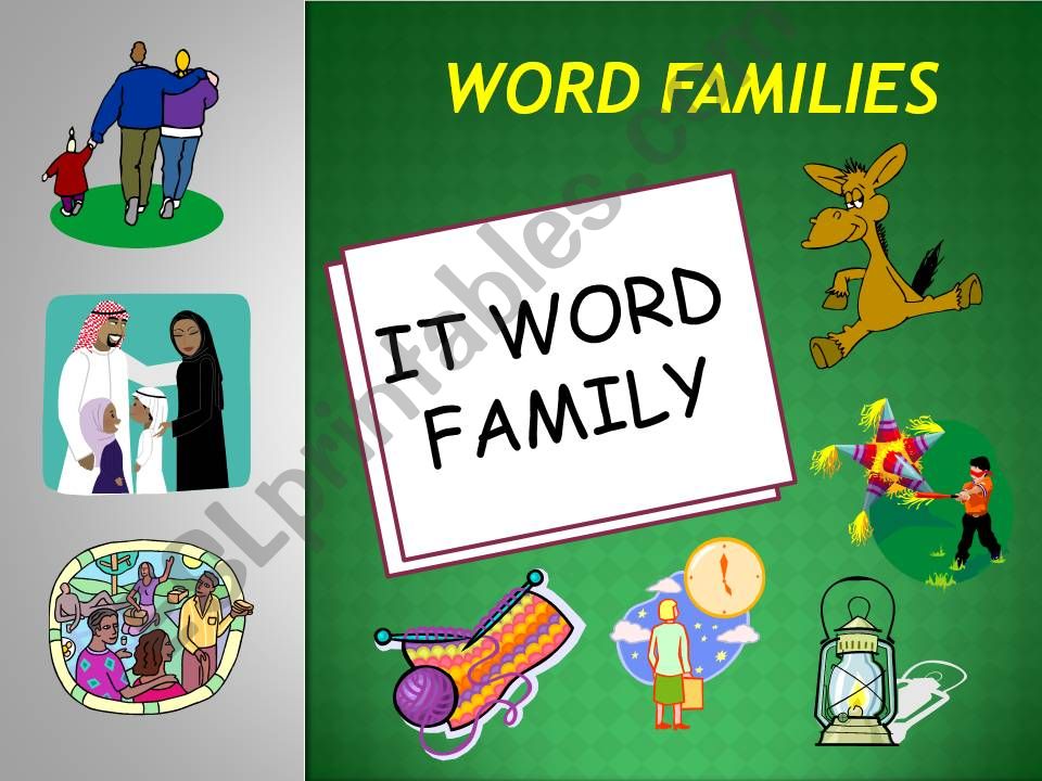 IT WORD FAMILY POWERPOINT powerpoint