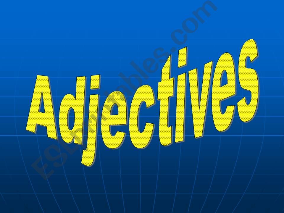 Adjectives powerpoint