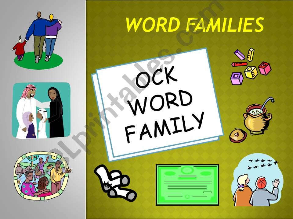 OCK WORD FAMILY POWERPOINT powerpoint